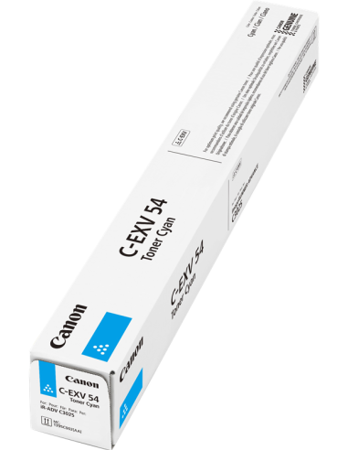 TONER CANON C-EXV54 CYAN - 8 500 Pages - Bleu