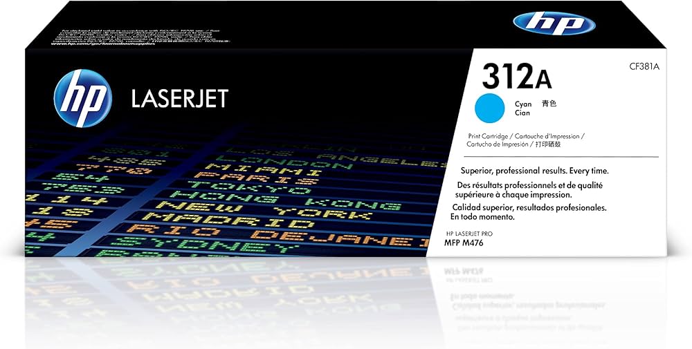 TONER HP CF381A - HP 312A CYAN - 2 700 Pages - Bleu