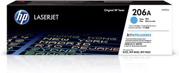 TONER HP W2111A - HP 206A CYAN - 1 250 Pages - Bleu