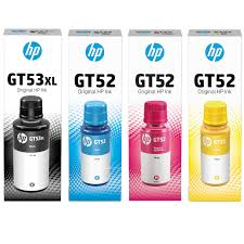 PACK DE 4 BOUTEILLES D'ENCRE HP GT53XL BLACK - HP GT52 CYAN - HP GT52 YELLOW - HP GT52 MAGENTA