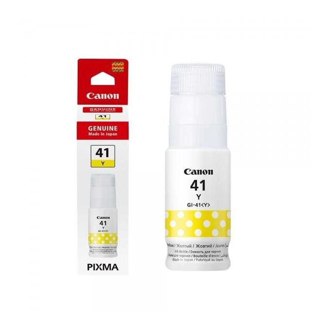 BOUTEILLE D'ENCRE CANON GI41 YELLOW - 7 700 Pages - Jaune