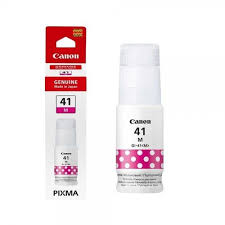 BOUTEILLE D'ENCRE CANON GI41 MAGENTA - 7 700 Pages - Rouge