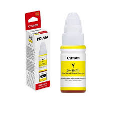 BOUTEILLE D'ENCRE CANON 490 JAUNE - 7 000 Pages