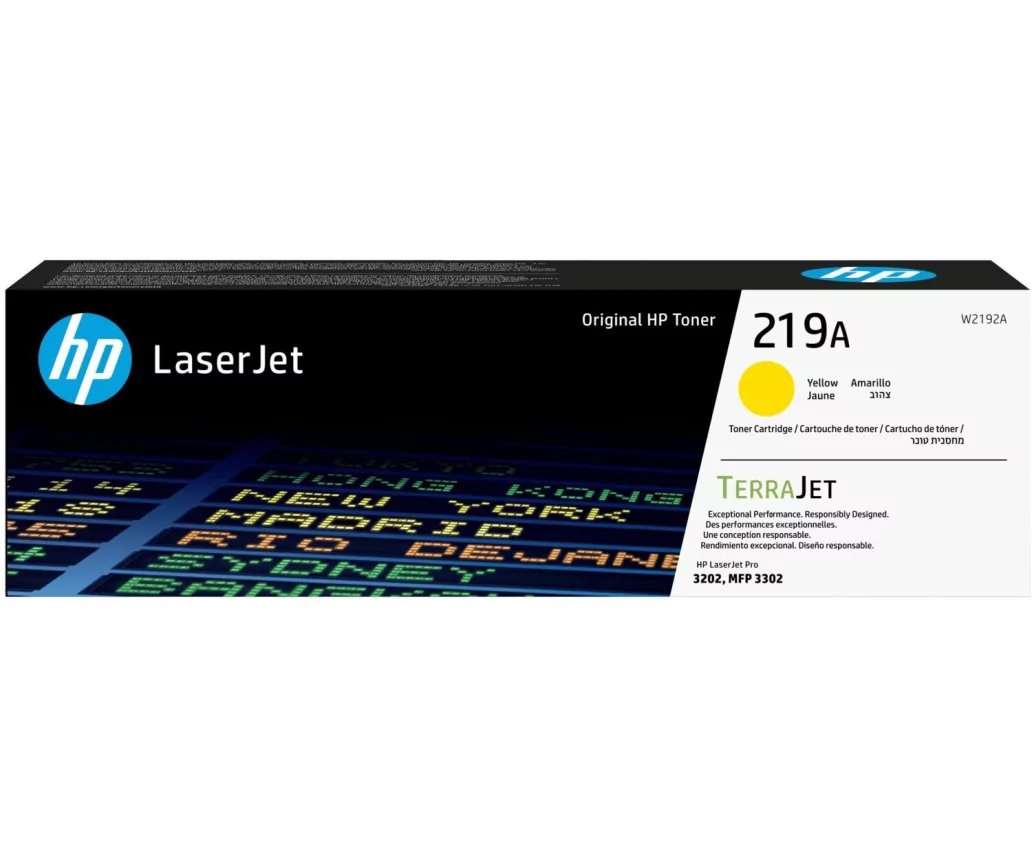 TONER HP W2192A - HP 219A JAUNE - 1 200 Pages
